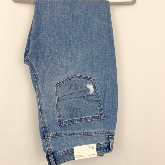 AE High Rise Distressed Mom Jean X-Long with Comfort Stretch Waistband - Picture 7 of 9